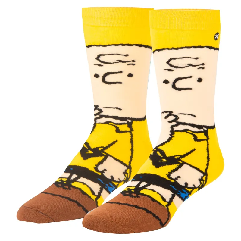 Charlie Brown Men's Crew Socks sold by Odd Sox