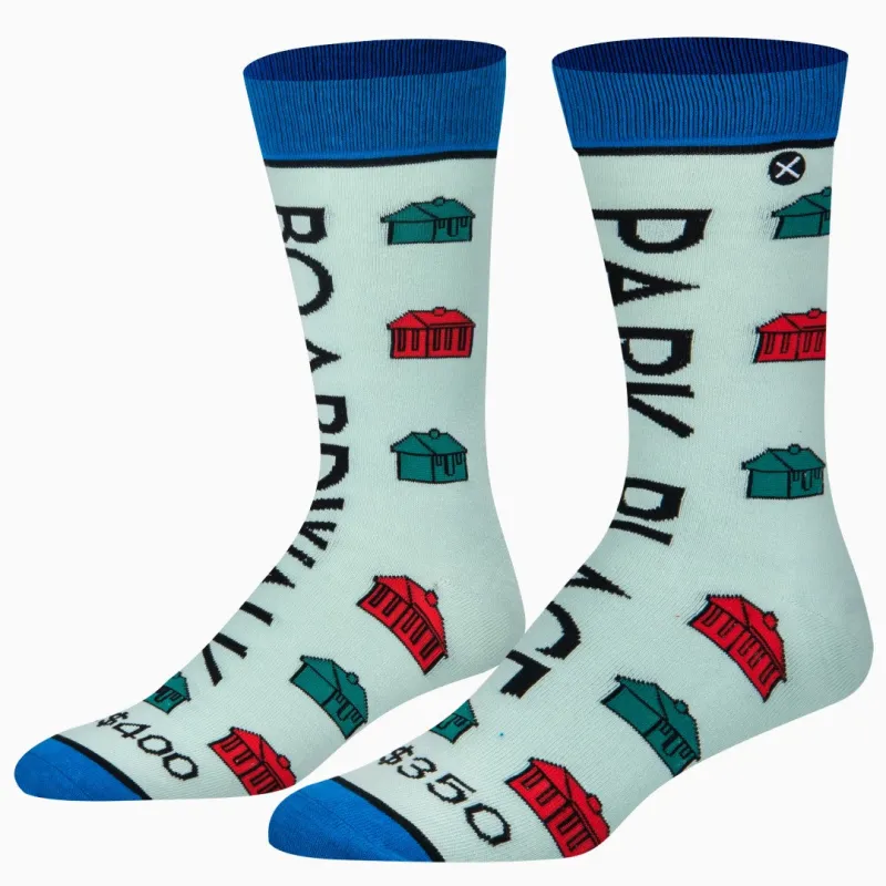 Boardwalk & Park Place Men's Crew Socks sold by Odd Sox
