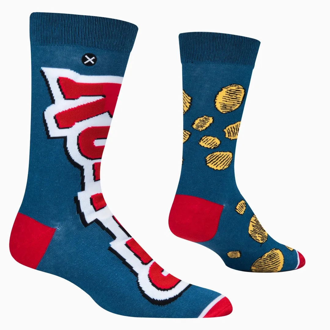 Ruffles Split Men's Crew Socks sold by Odd Sox product image thumbnail 3