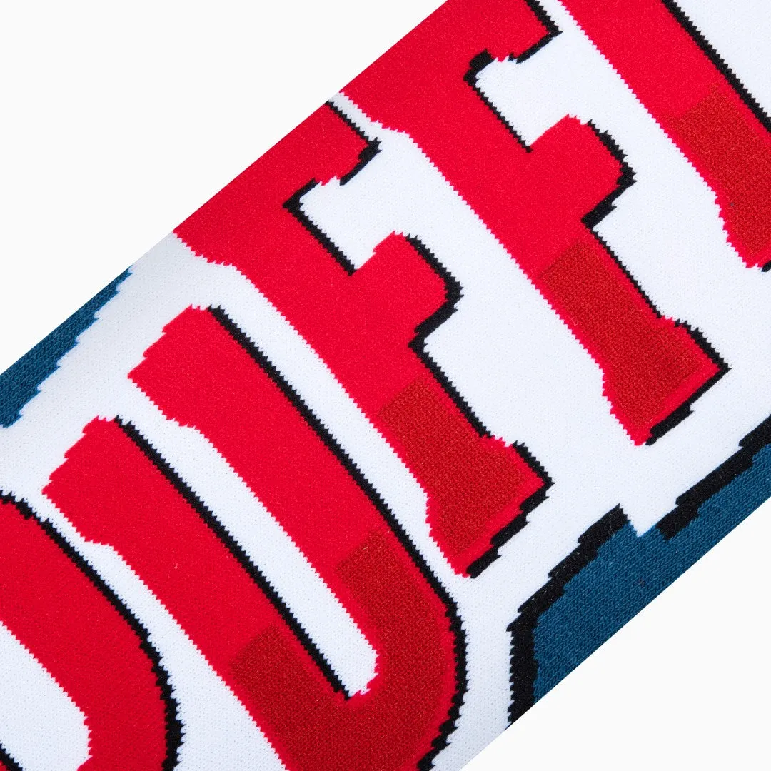 Ruffles Split Men's Crew Socks sold by Odd Sox product image thumbnail 4