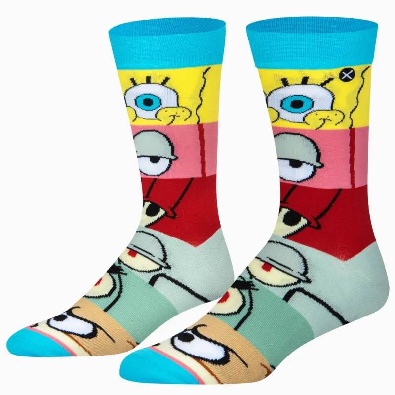 SpongeBob Mashup Men's Crew Socks sold by Odd Sox