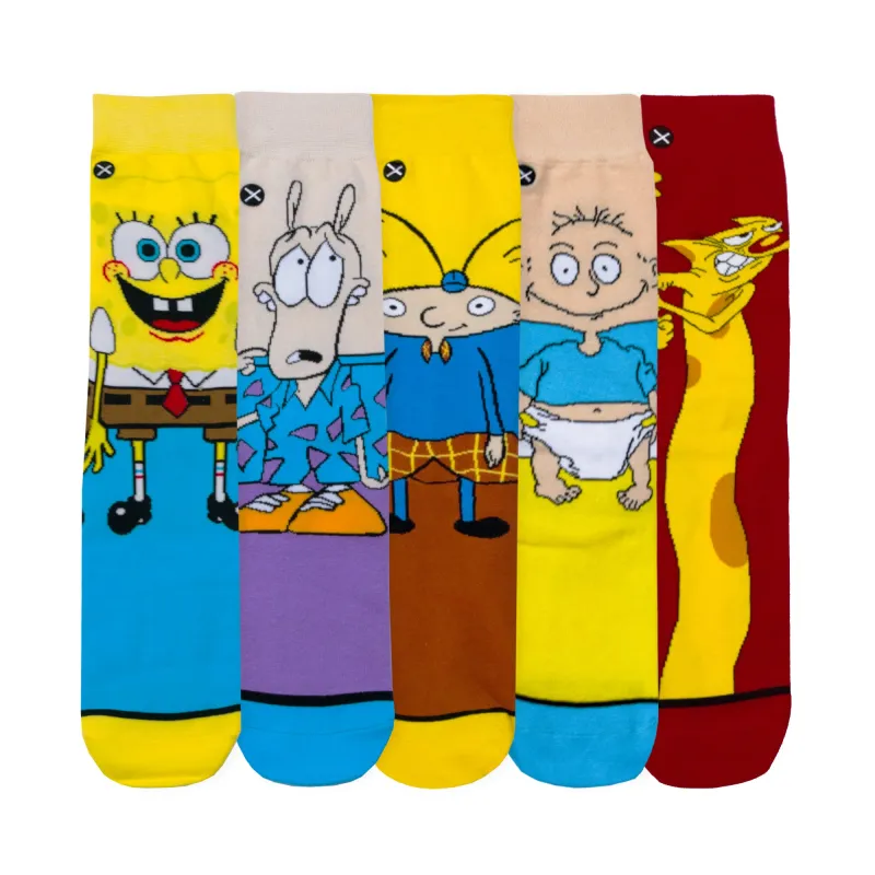 Nickelodeon Men's Crew Socks 5-Pack sold by Odd Sox