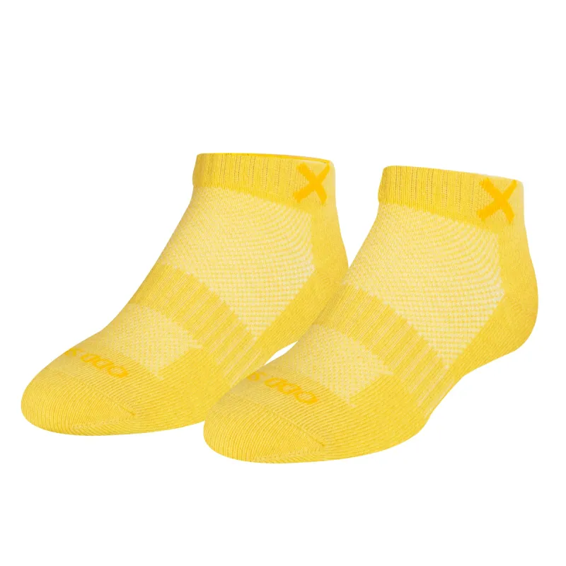 Basix Women Ankle Solid Yellow Heather sold by Odd Sox