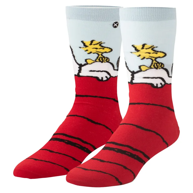 Snoopy & Woodstock Men's Crew Socks sold by Odd Sox