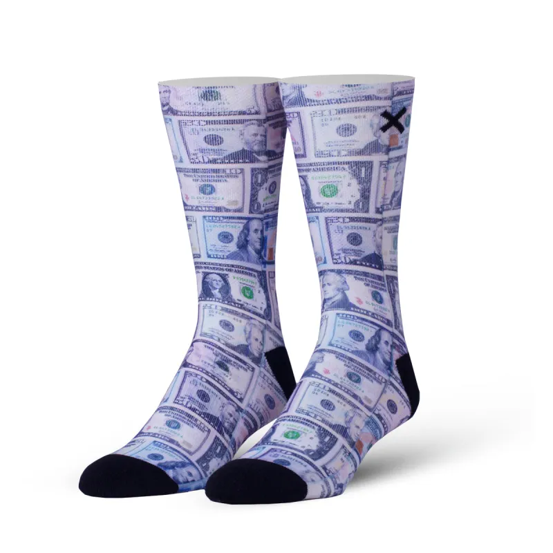 Cash Money Men's Crew Socks sold by Odd Sox