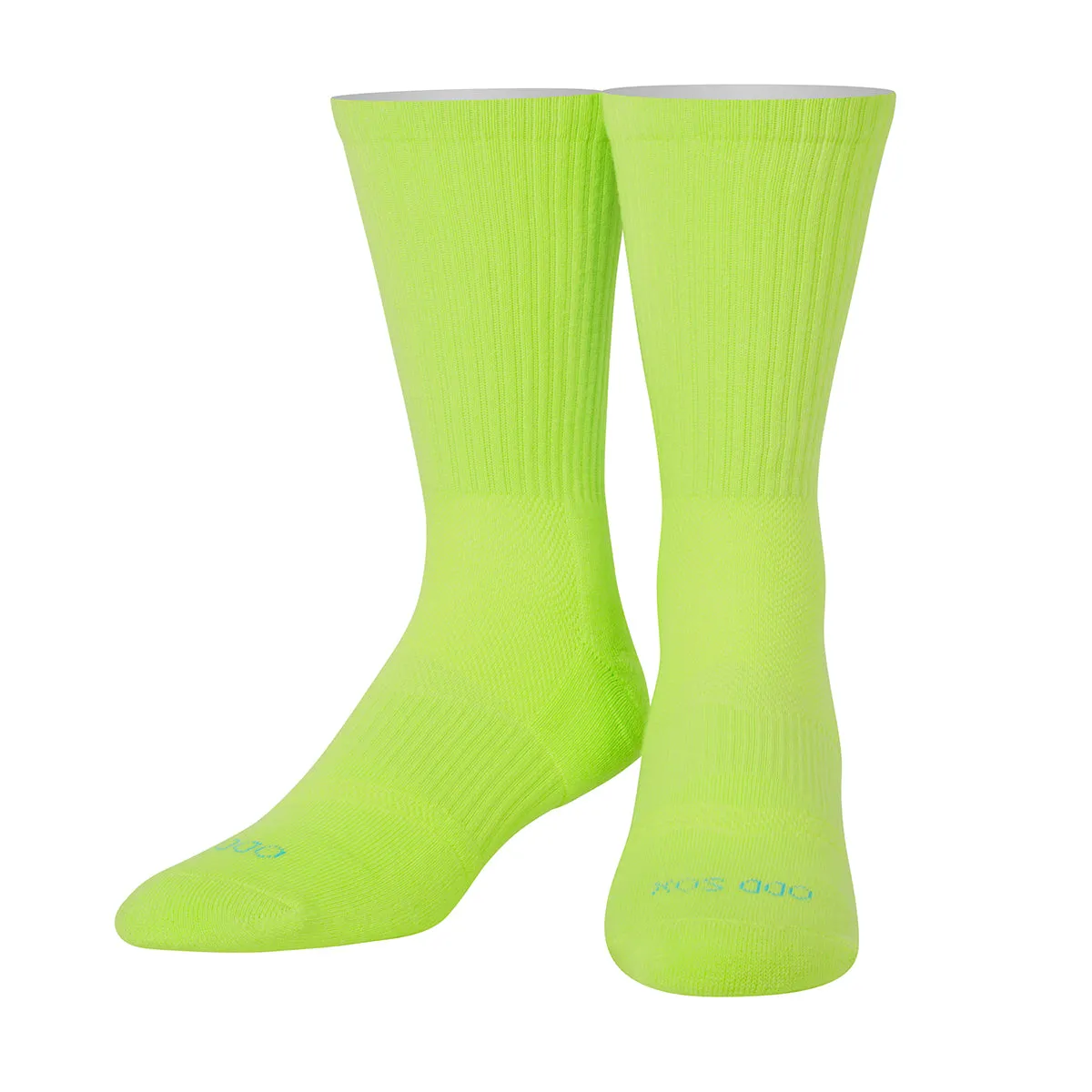 Basix Neon Yellow Men's Crew Socks sold by Odd Sox product image thumbnail 2