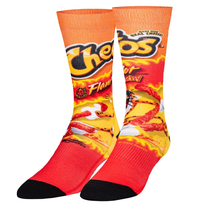 Flamin' Hot Cheetos Men's Crew Socks sold by Odd Sox