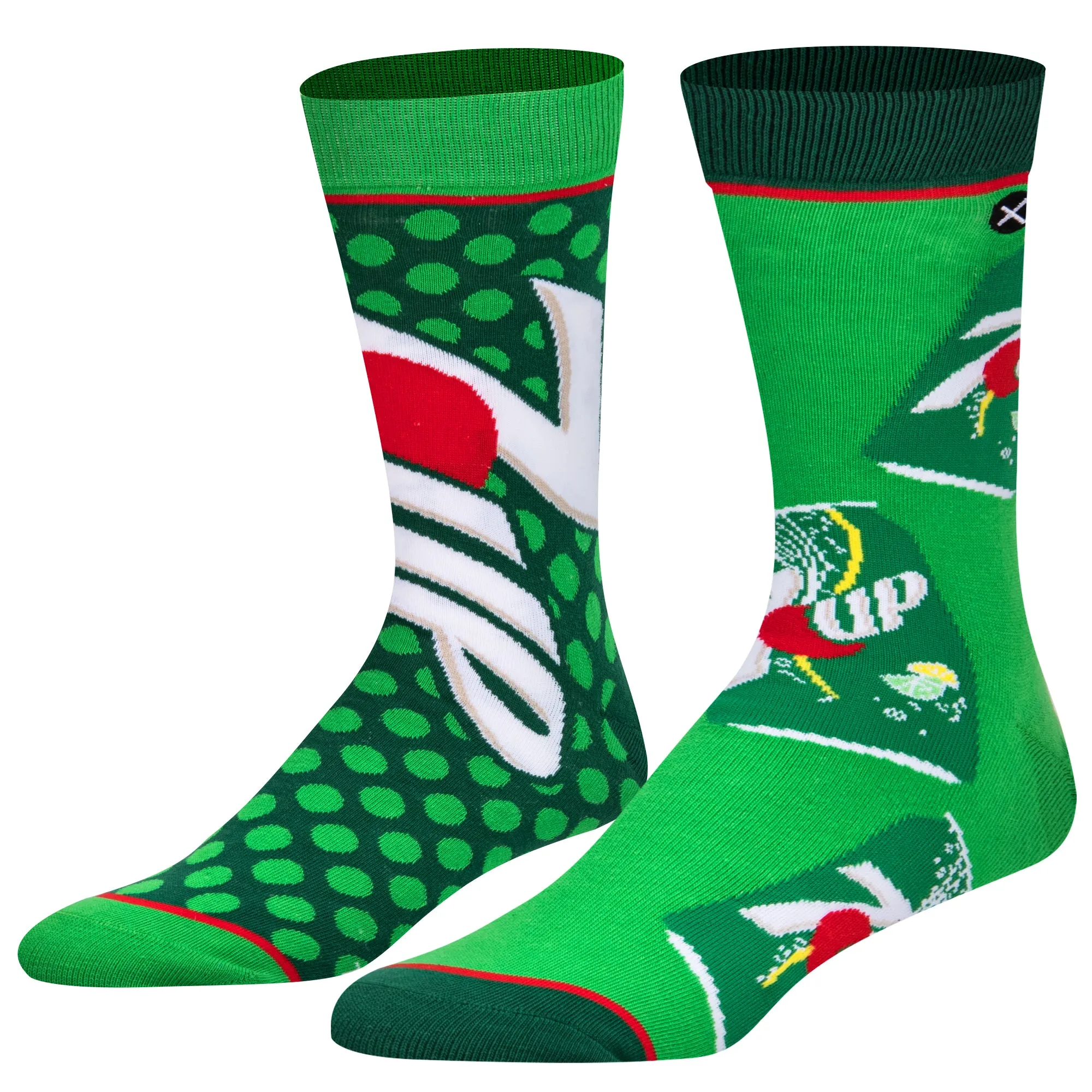 7UP Split Men's Crew Socks sold by Odd Sox