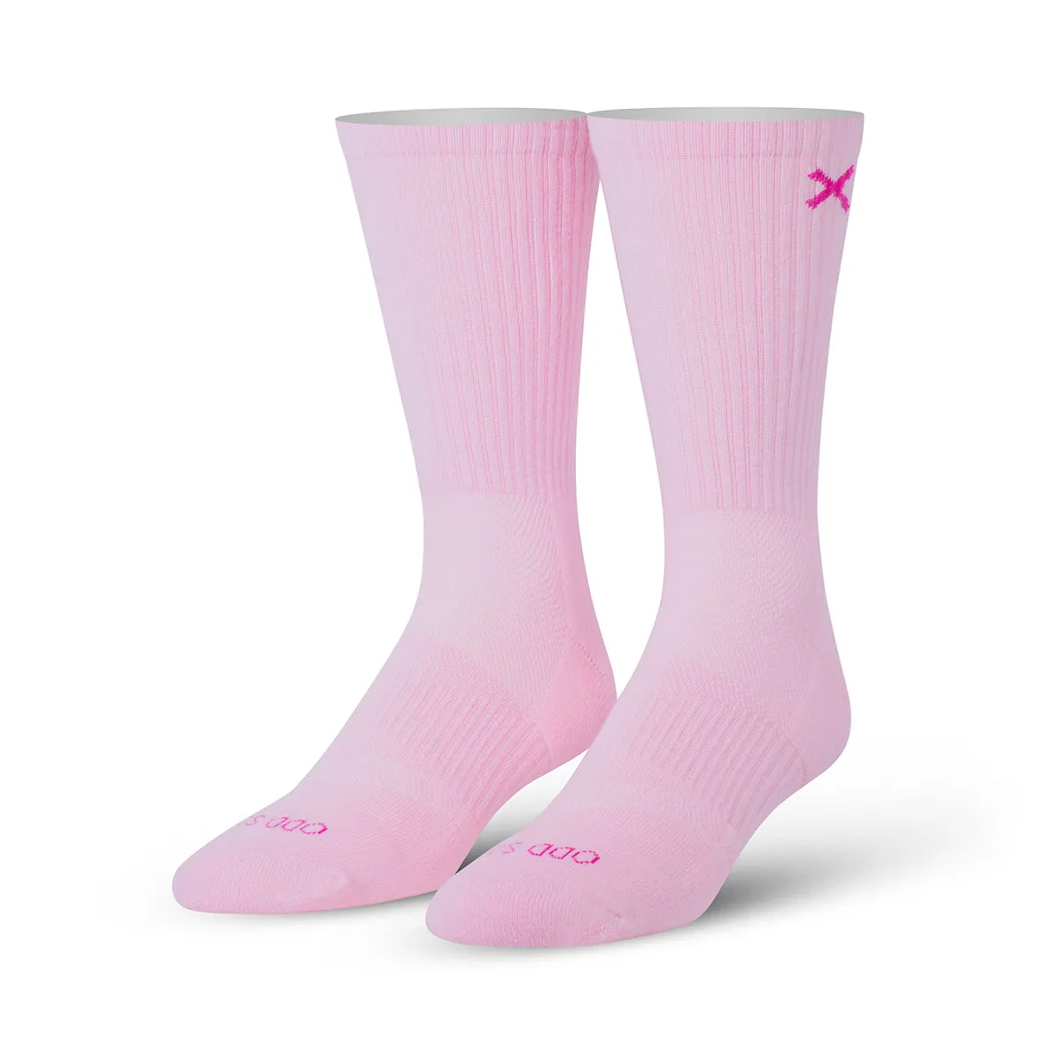 Basix Light Pink Men's Crew Socks sold by Odd Sox