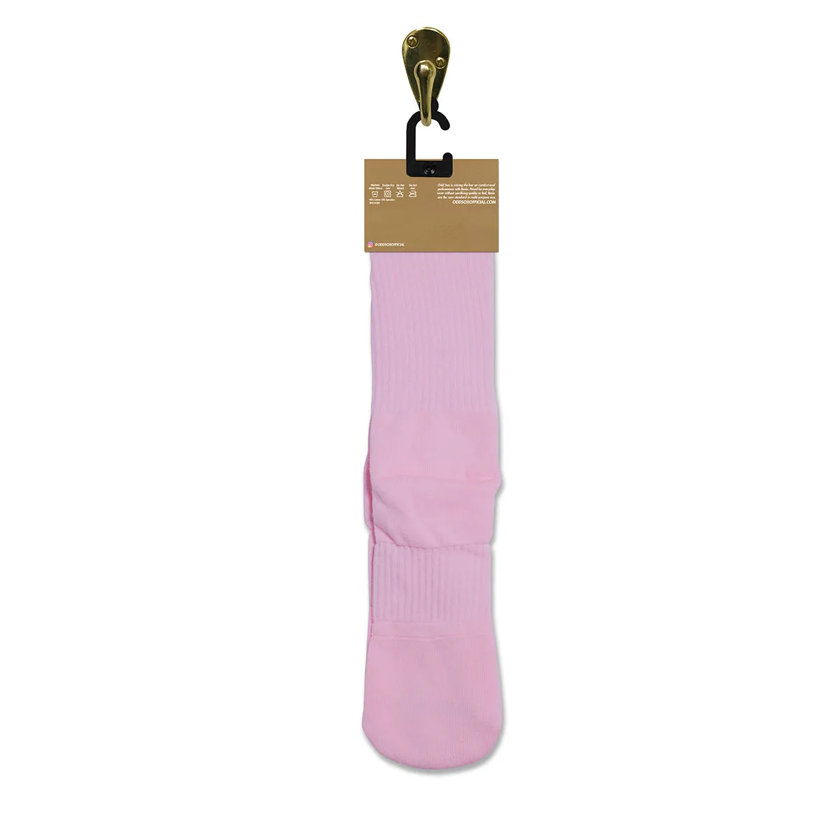 Basix Light Pink Men's Crew Socks sold by Odd Sox product image thumbnail 5