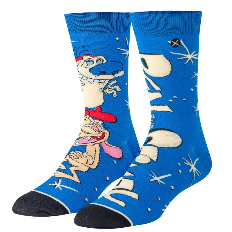 Ren & Stimpy Hilarious Men's Crew Socks sold by Odd Sox
