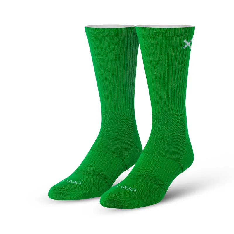 Basix Green Men's Crew Socks sold by Odd Sox