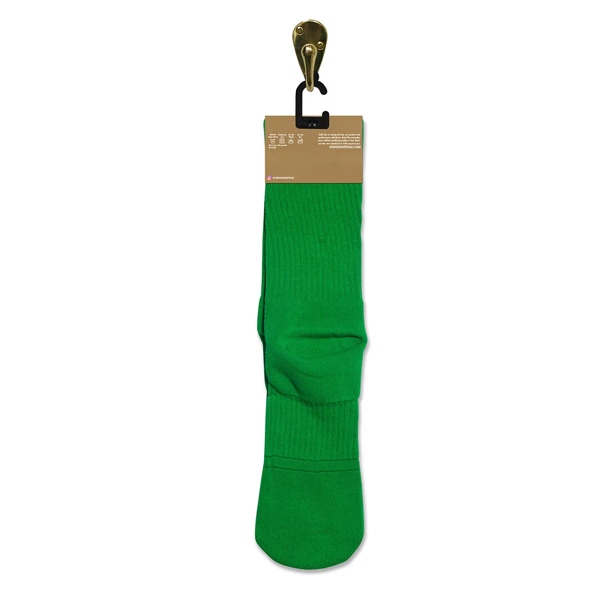 Basix Green Men's Crew Socks sold by Odd Sox product image thumbnail 5