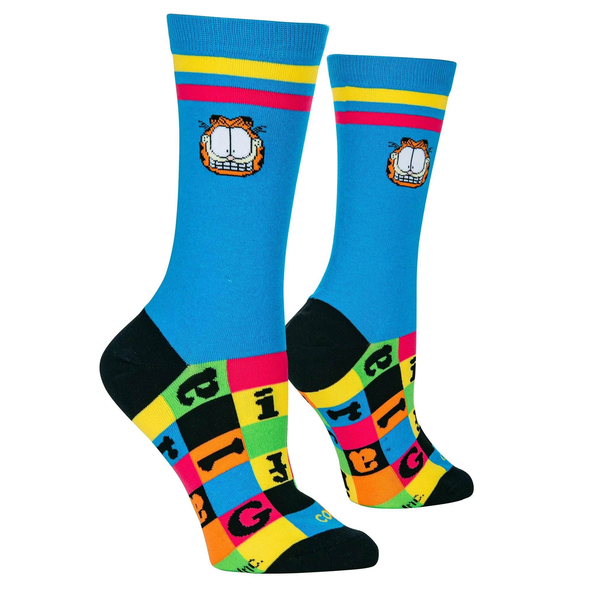 Garfield Checkerboard Women's Crew Socks sold by Odd Sox product image thumbnail 3