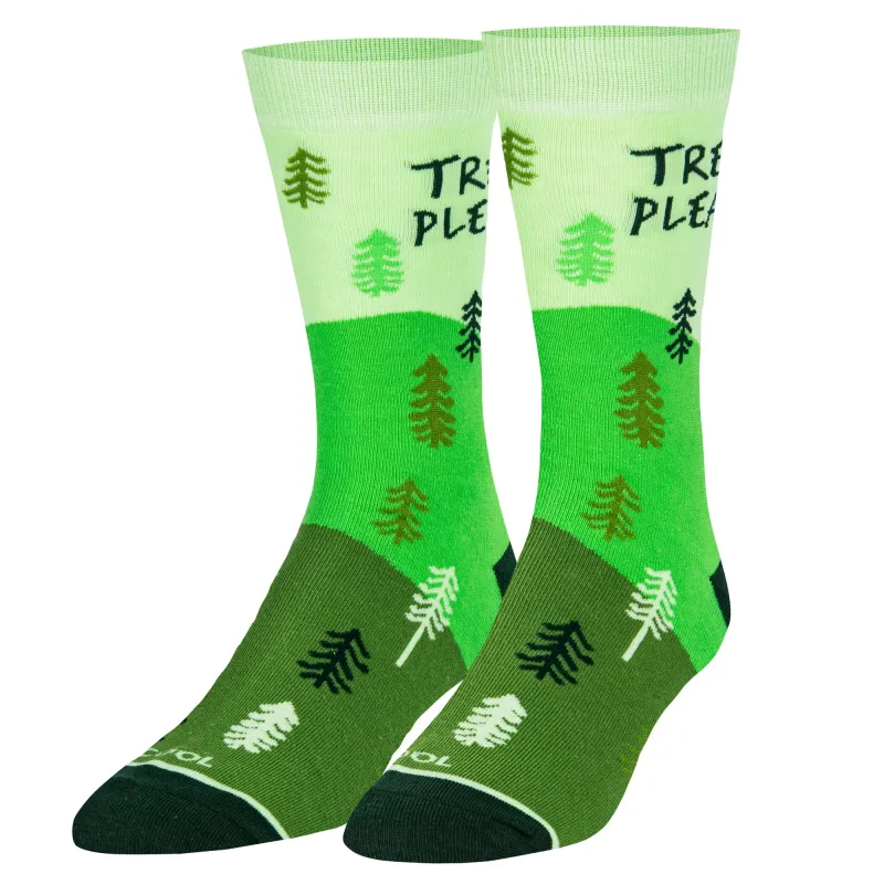 Trees Please Men's Crew Socks sold by Odd Sox