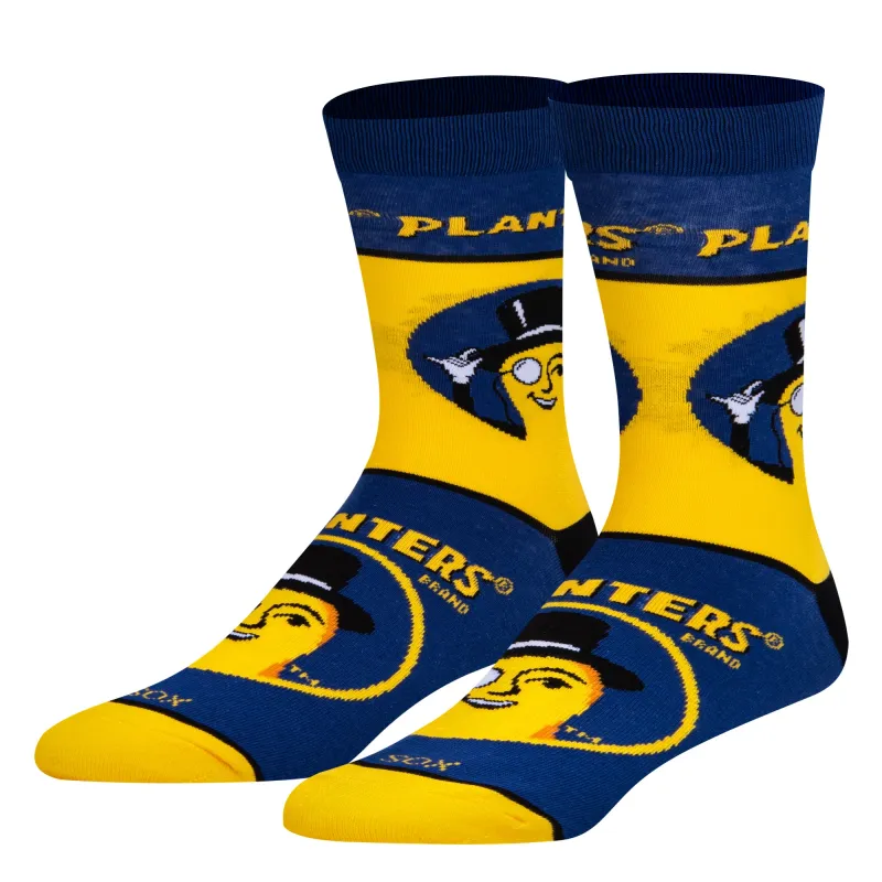 Mr Peanut Men's Crew Socks sold by Odd Sox