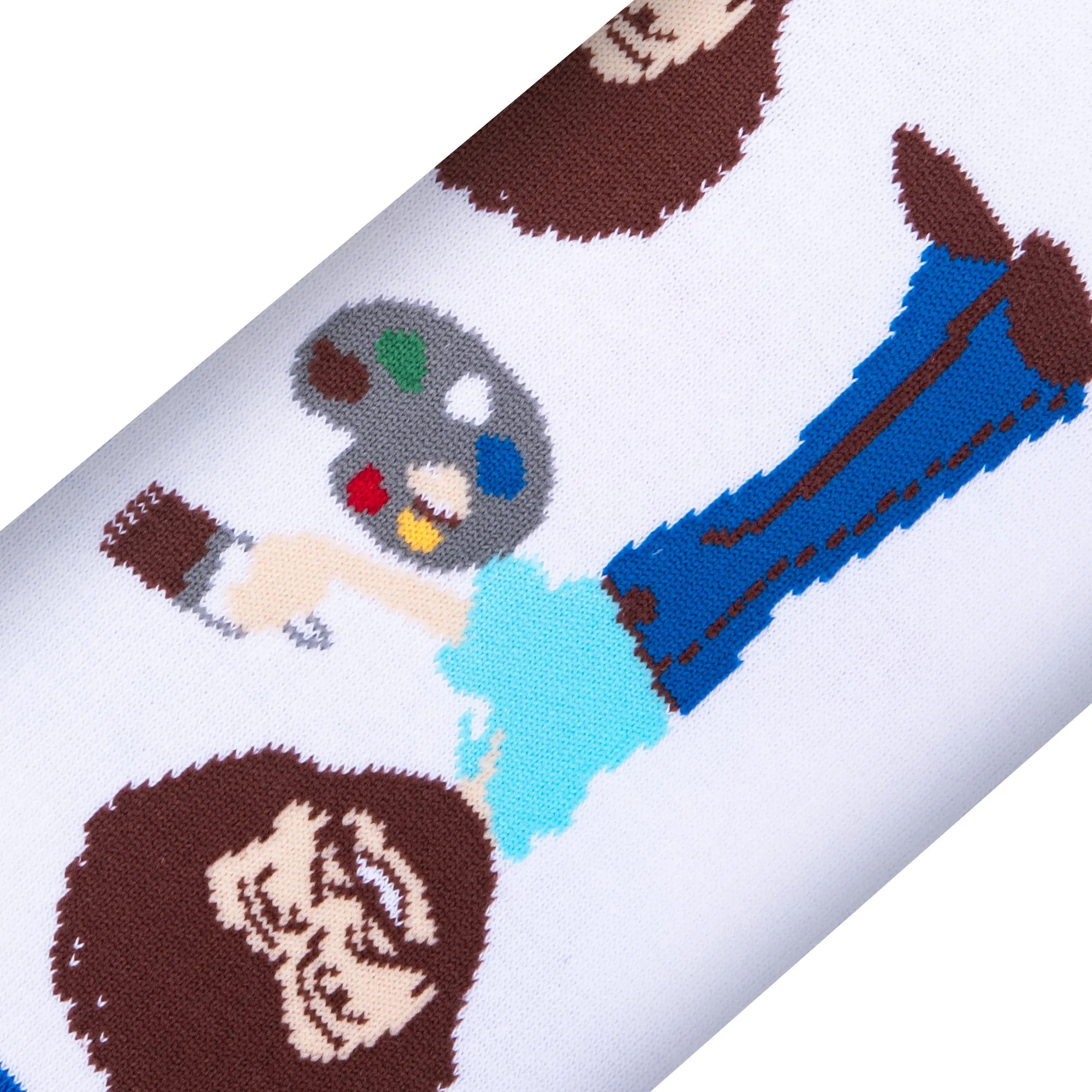 Bob Ross Painting Men's Crew Socks sold by Odd Sox product image thumbnail 4
