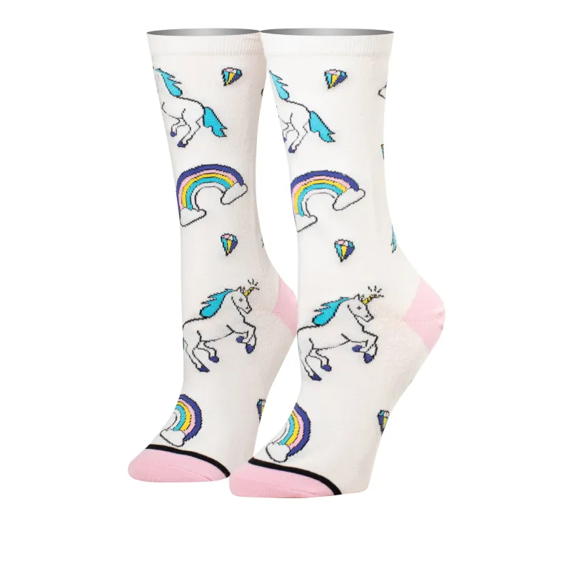Unicorn Women's Crew Socks made by Odd Sox