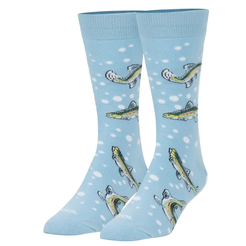 Trout Men's Crew Socks sold by Odd Sox