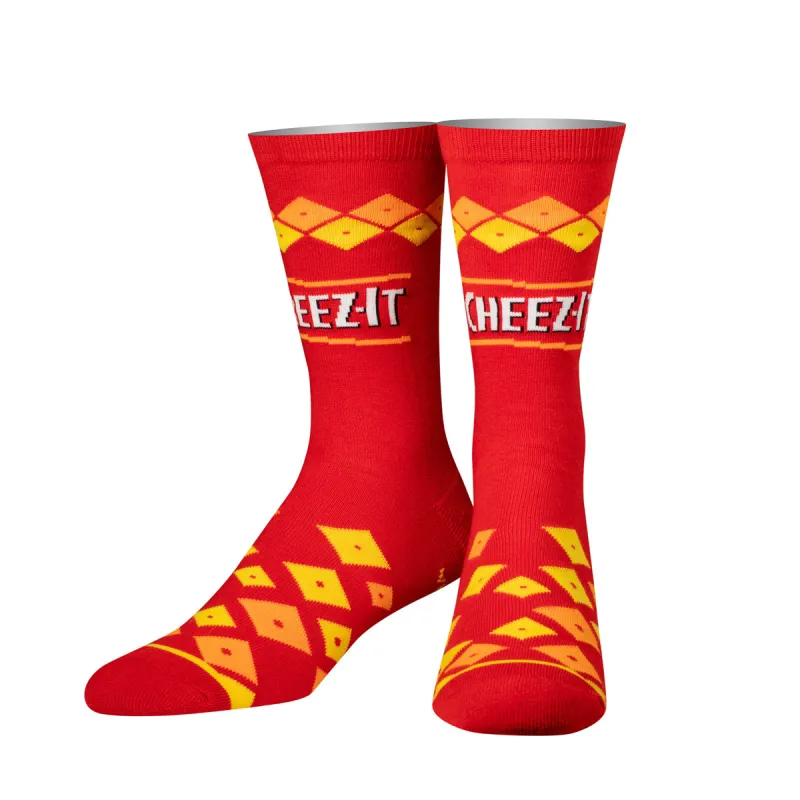 Cheez-It Men's Crew Socks sold by Odd Sox