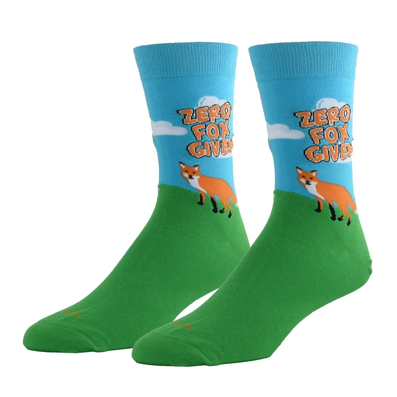 Zero Fox Given Men's Crew Socks sold by Odd Sox