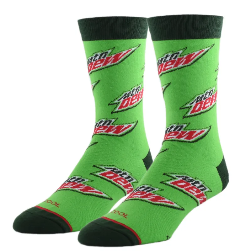 Mountain Dew All Over Men's Crew Socks sold by Odd Sox