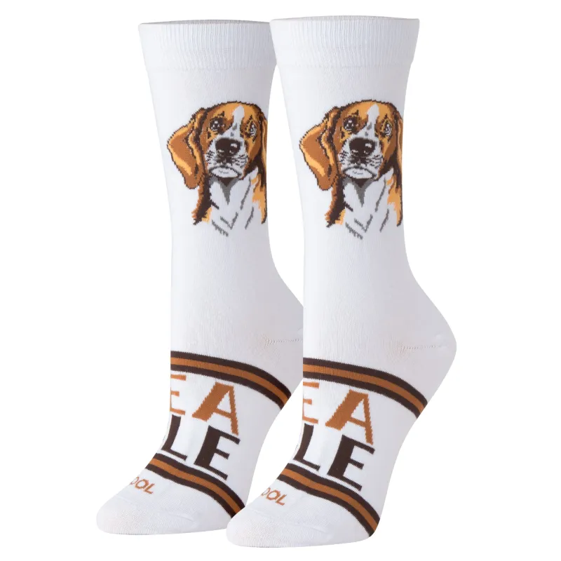 Beagle Women's Crew Socks sold by Odd Sox