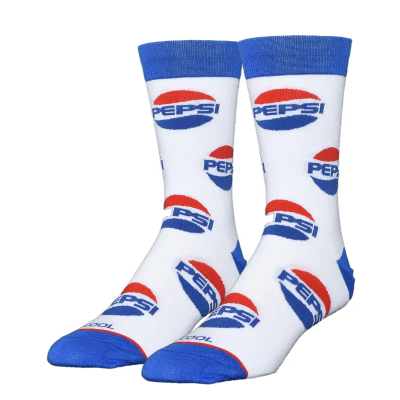 Pepsi All Over Men's Crew Socks sold by Odd Sox