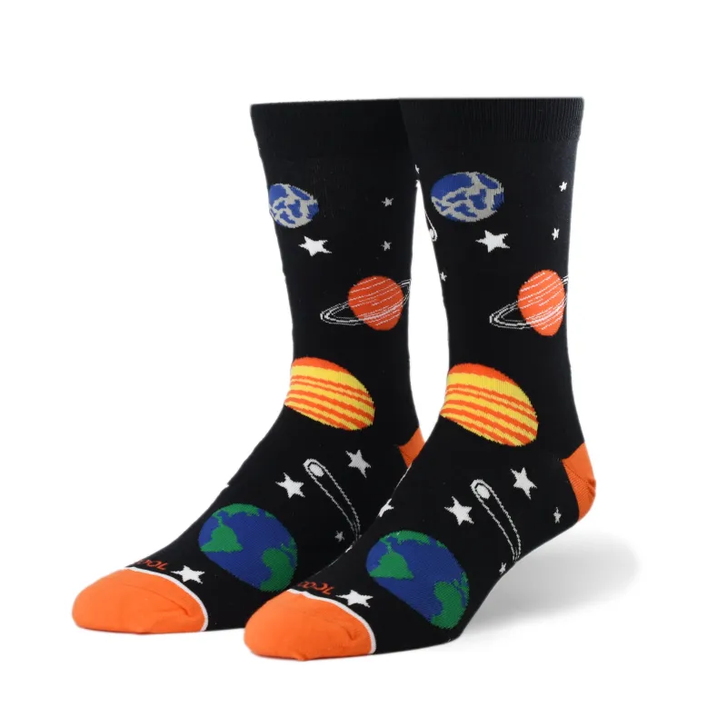 Planets Men's Crew Socks sold by Odd Sox