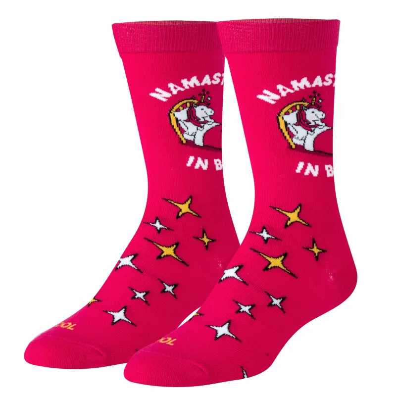 Namastay In Bed Women's Crew Socks made by Odd Sox