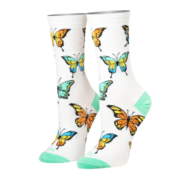 Butterfly Women's Crew Socks sold by Odd Sox