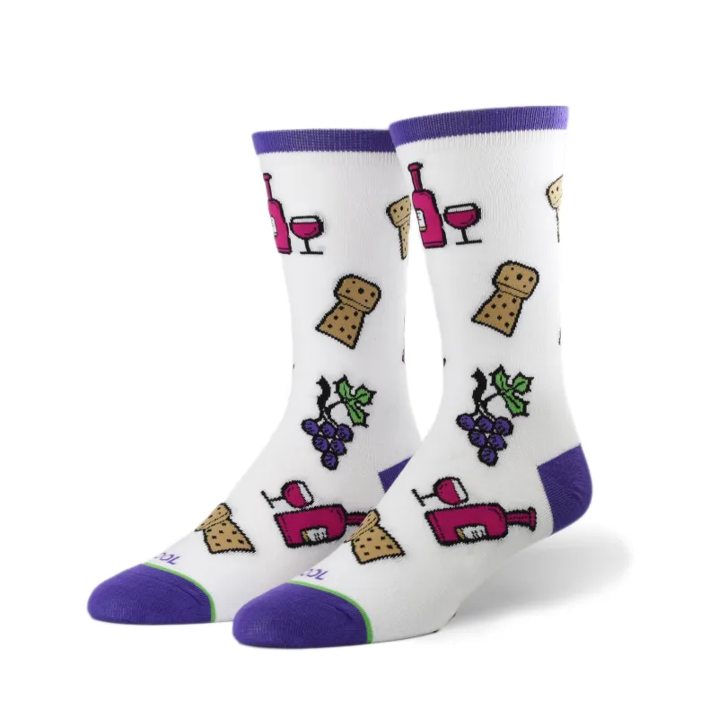 Wine Time Women's Crew Socks sold by Odd Sox