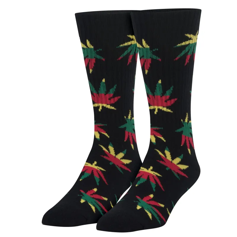 Ganja Men's Crew Socks sold by Odd Sox