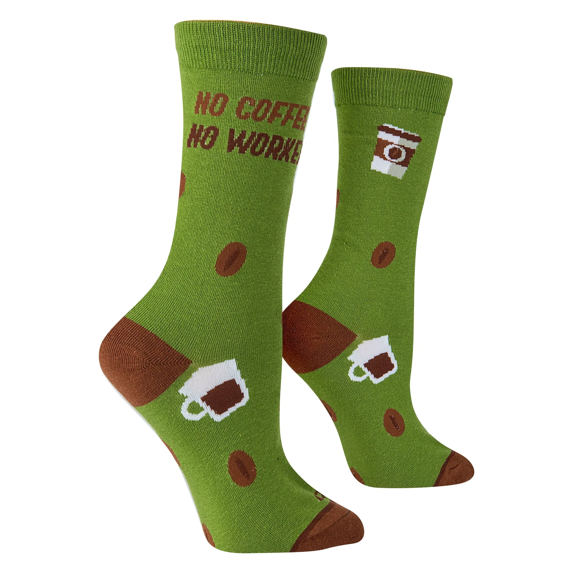 No Coffee No Workee Women's Crew Socks sold by Odd Sox product image thumbnail 3