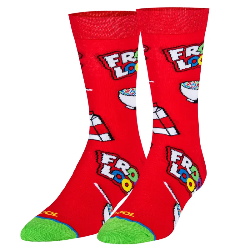 Froot Loops Cereal Bowl Men's Crew Socks made by Odd Sox