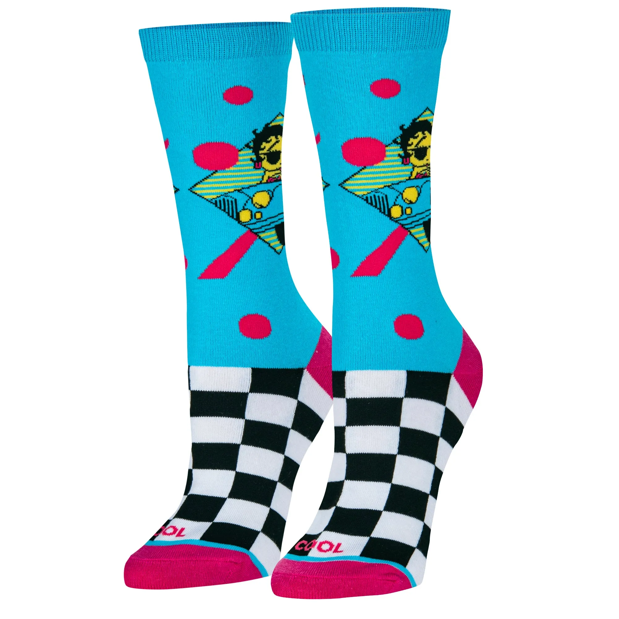 Betty Boop New Wave Women's Crew Socks sold by Odd Sox