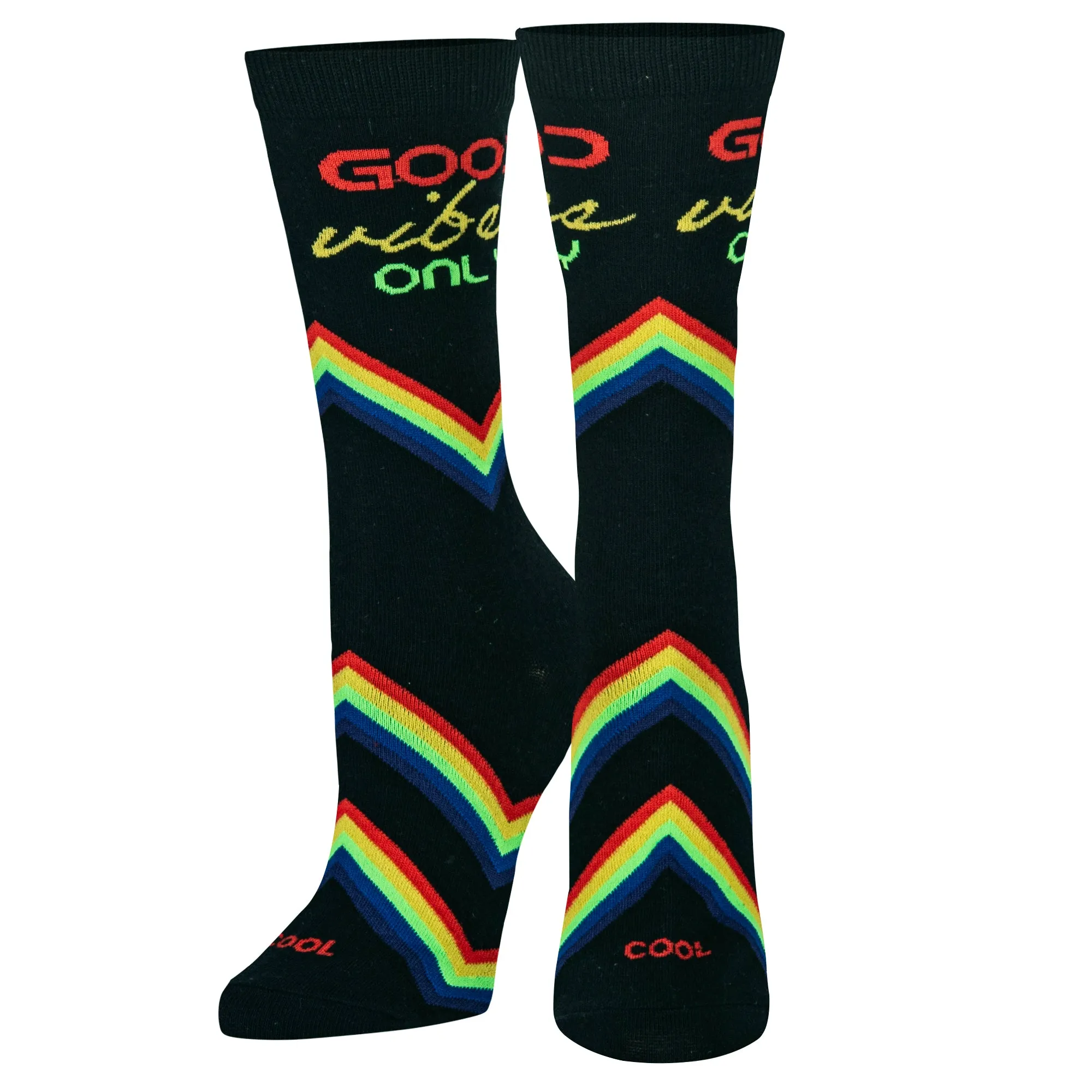Good Vibes Only Women's Crew Socks sold by Odd Sox product image thumbnail 2