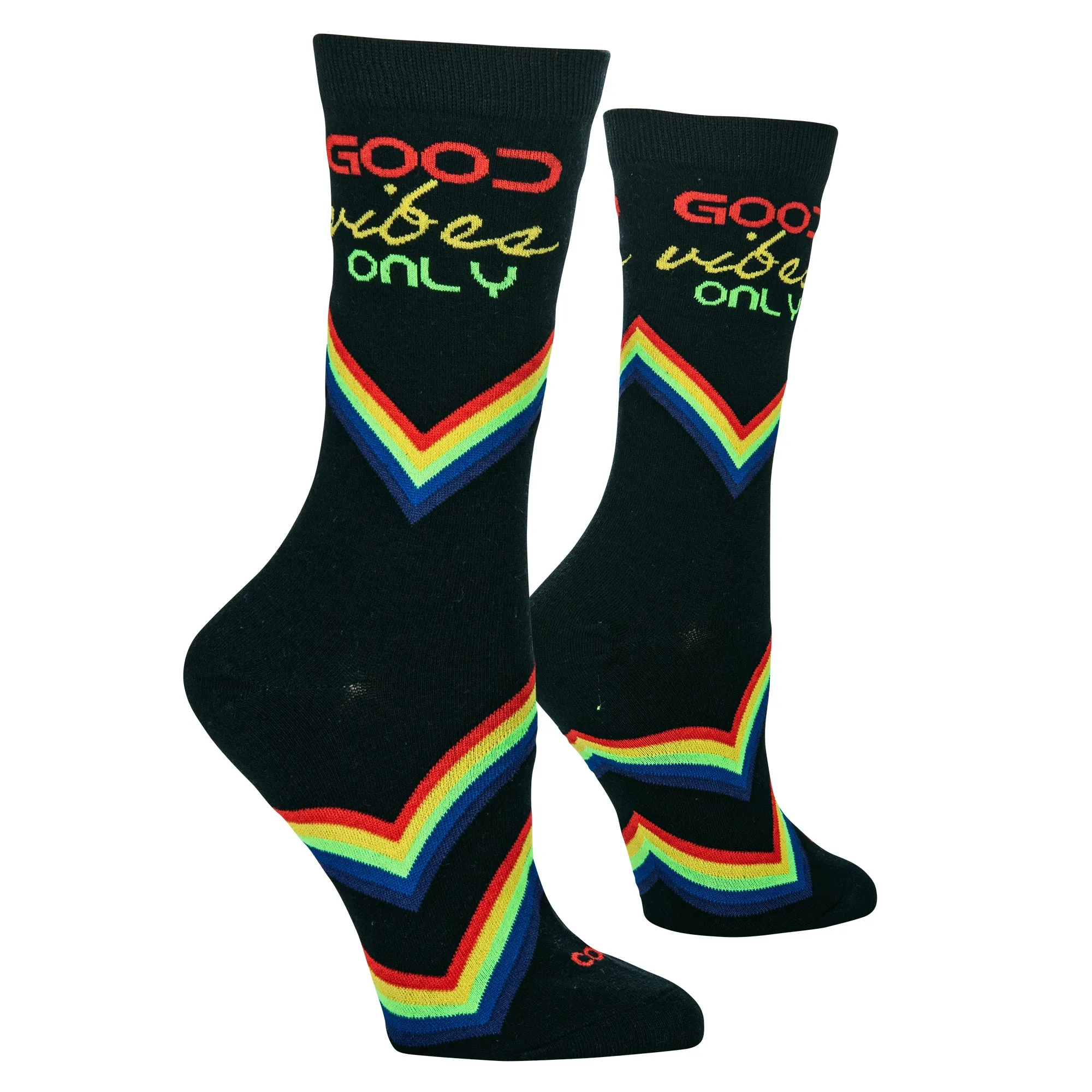 Good Vibes Only Women's Crew Socks sold by Odd Sox product image thumbnail 3