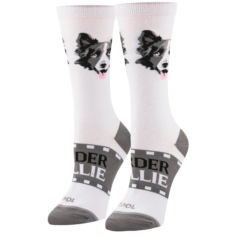 Border Collie Women's Crew Socks sold by Odd Sox