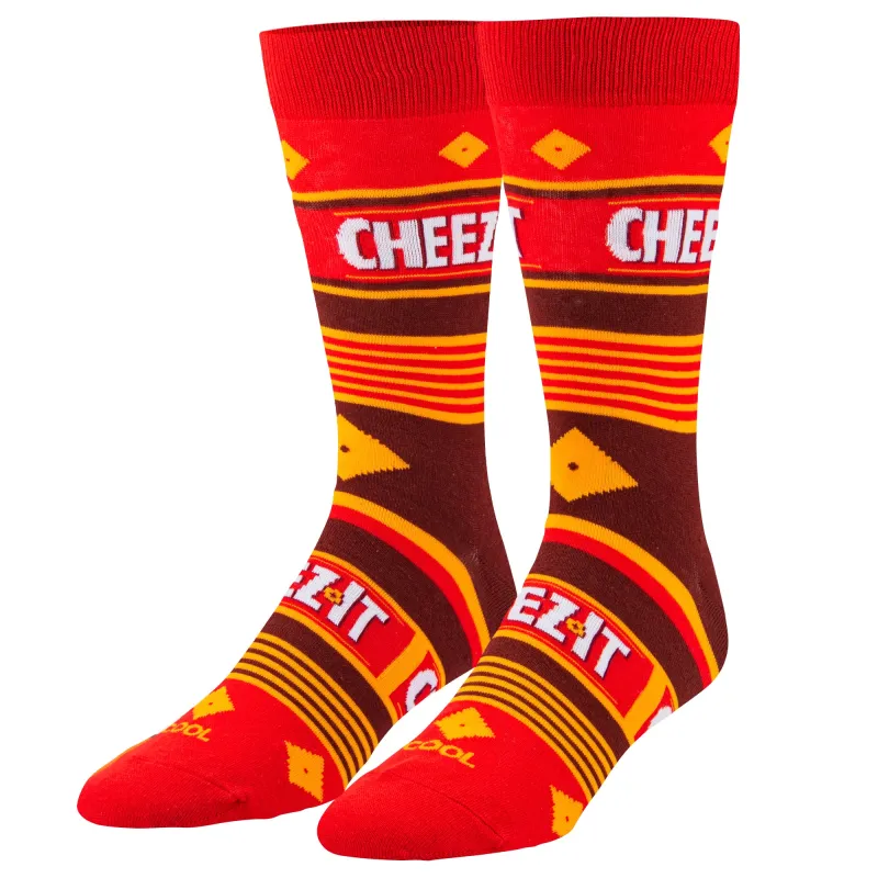 Cheez-It Crackers Men's Crew Socks sold by Odd Sox