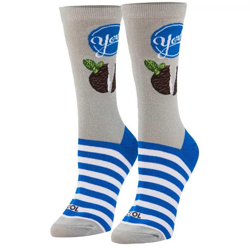 York Peppermint Pattie Women's Crew Socks sold by Odd Sox
