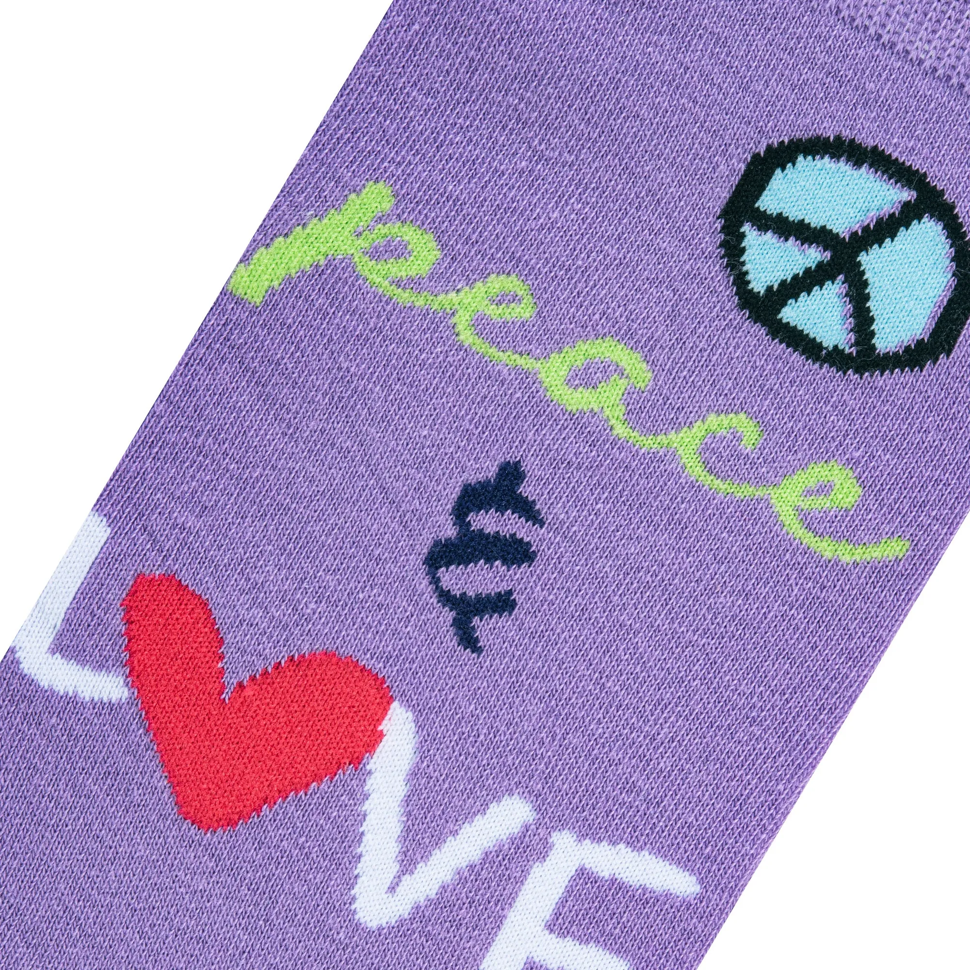 Peace & Love Women's Crew Socks sold by Odd Sox product image thumbnail 4