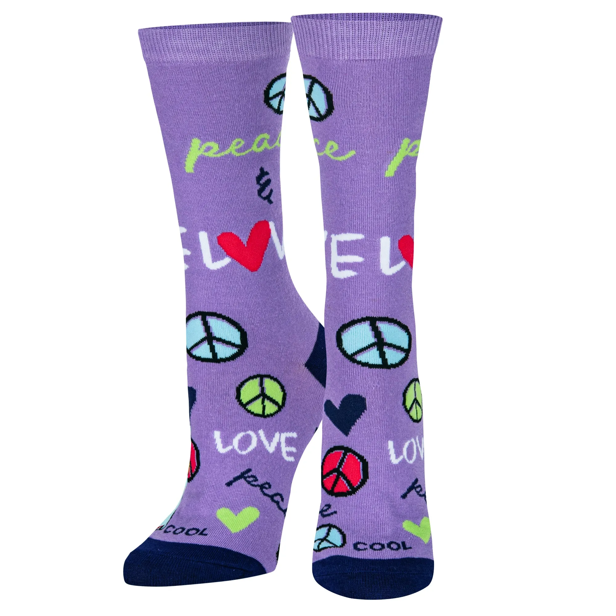 Peace & Love Women's Crew Socks sold by Odd Sox product image thumbnail 2