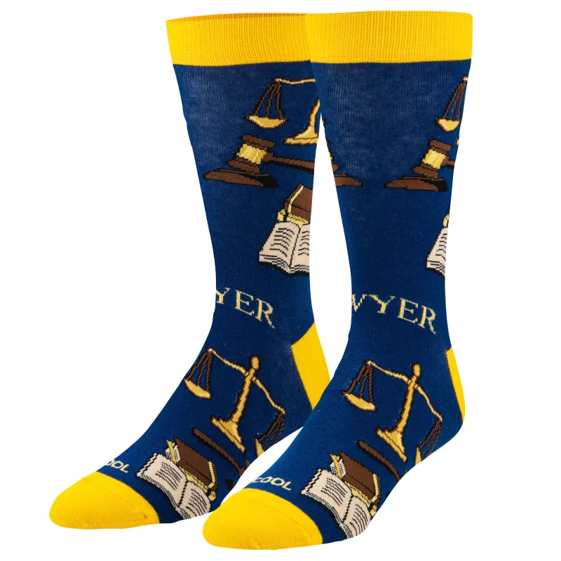Lawyer Men's Crew Socks sold by Odd Sox