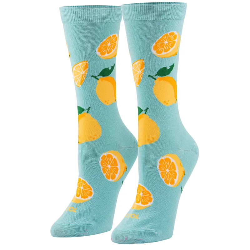 Lemons Women's Crew Socks sold by Odd Sox
