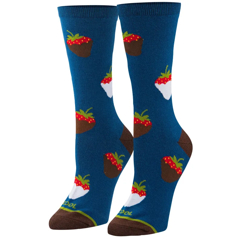 Chocolate Strawberries Women's Crew Socks sold by Odd Sox