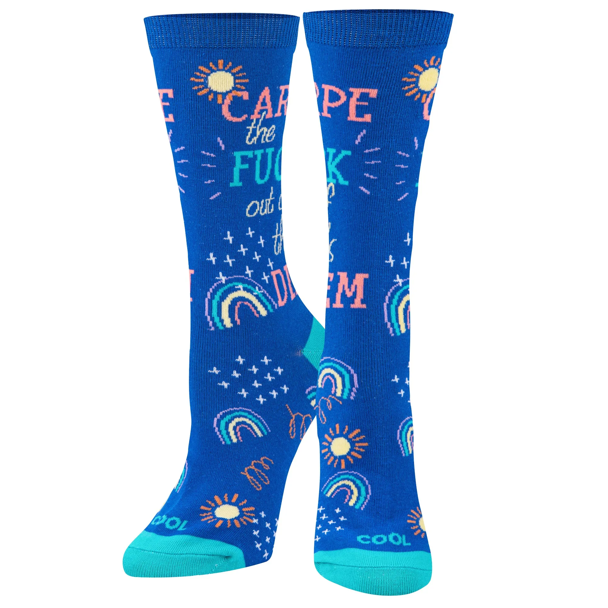 Carpe Diem Women's Crew Socks sold by Odd Sox product image thumbnail 2