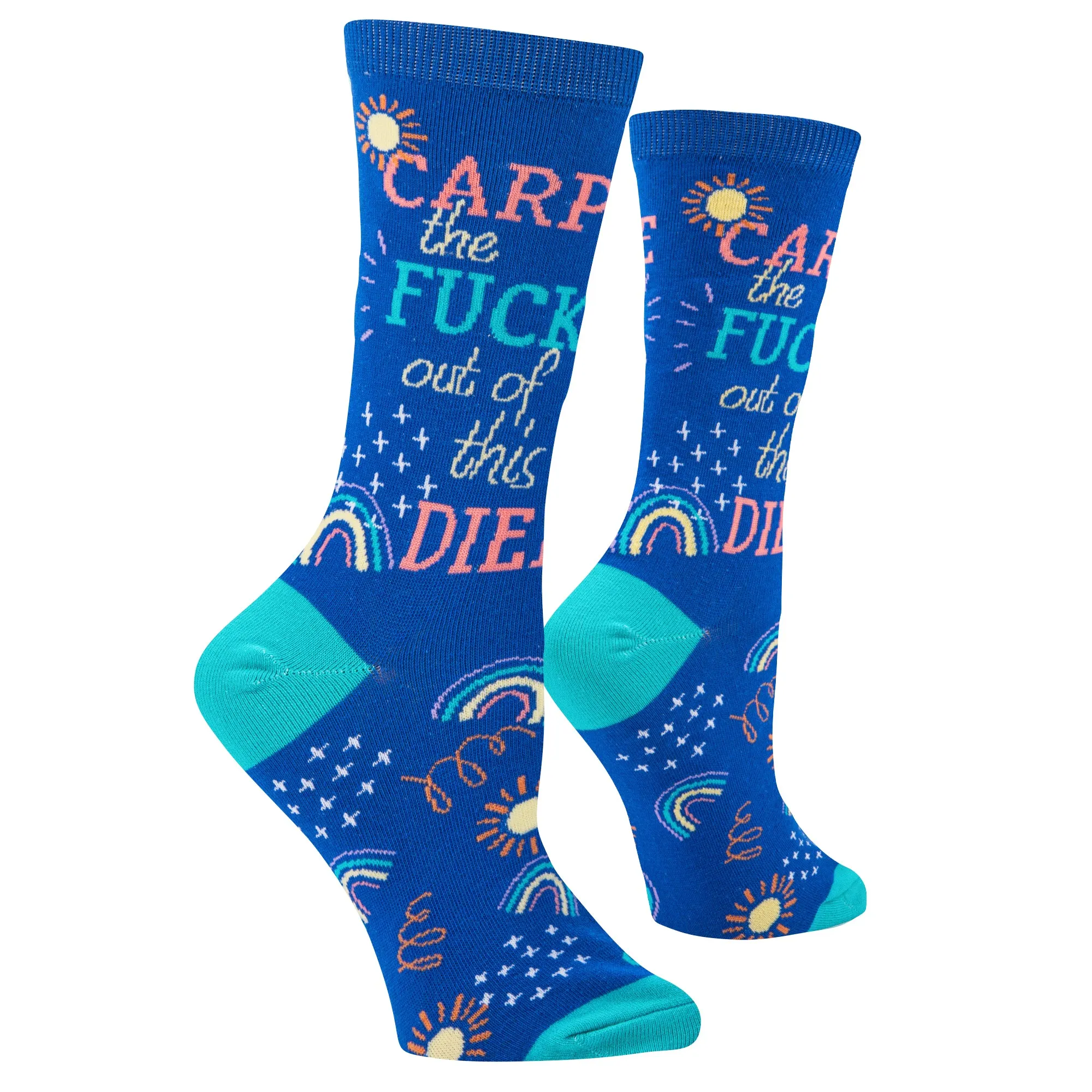 Carpe Diem Women's Crew Socks sold by Odd Sox product image thumbnail 3