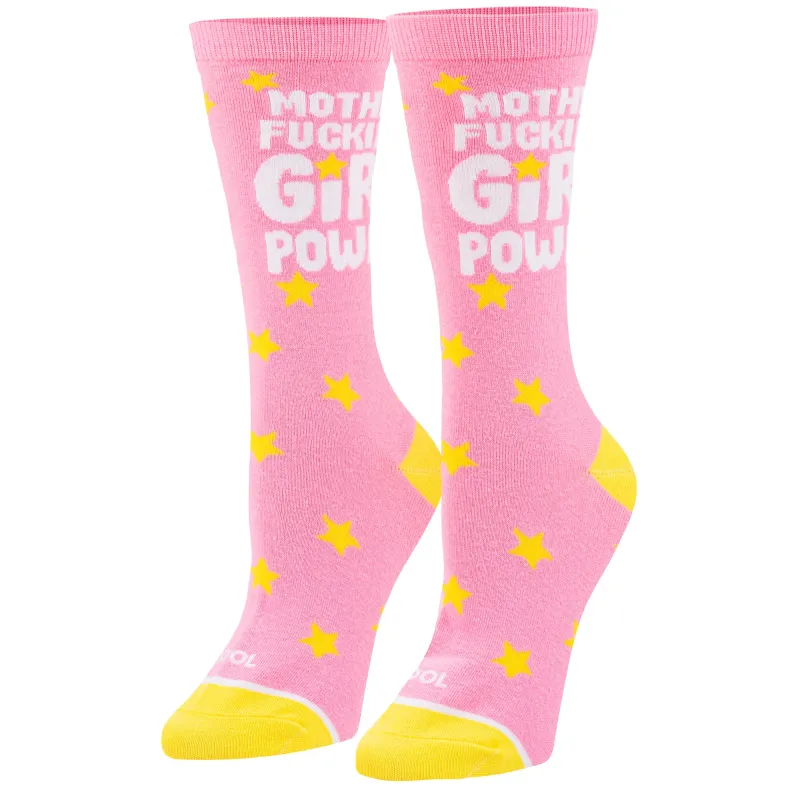 MF Girl Power Women's Crew Socks sold by Odd Sox