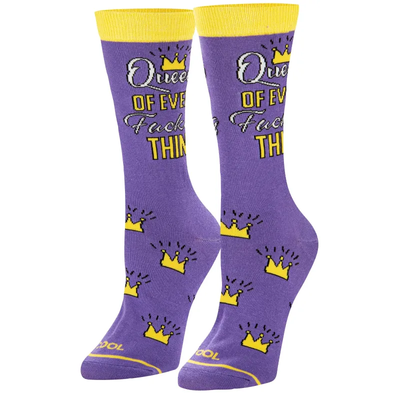 Queen Of Everything Women's Crew Socks sold by Odd Sox